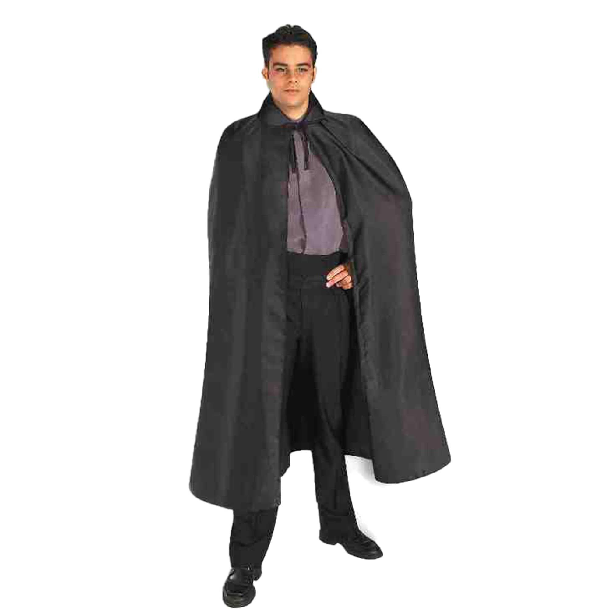 Black Satin Look Cape 56 inch - Costume Accessories | Party City