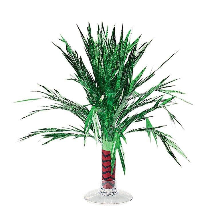 master-Palm Tree Table Centerpiece, 8in – Tropical Foil Decoration-62546
