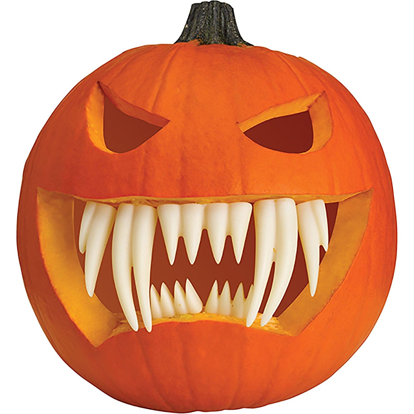 master-Glow-In-The-Dark Pumpkin Buck Teeth 7pc-794617