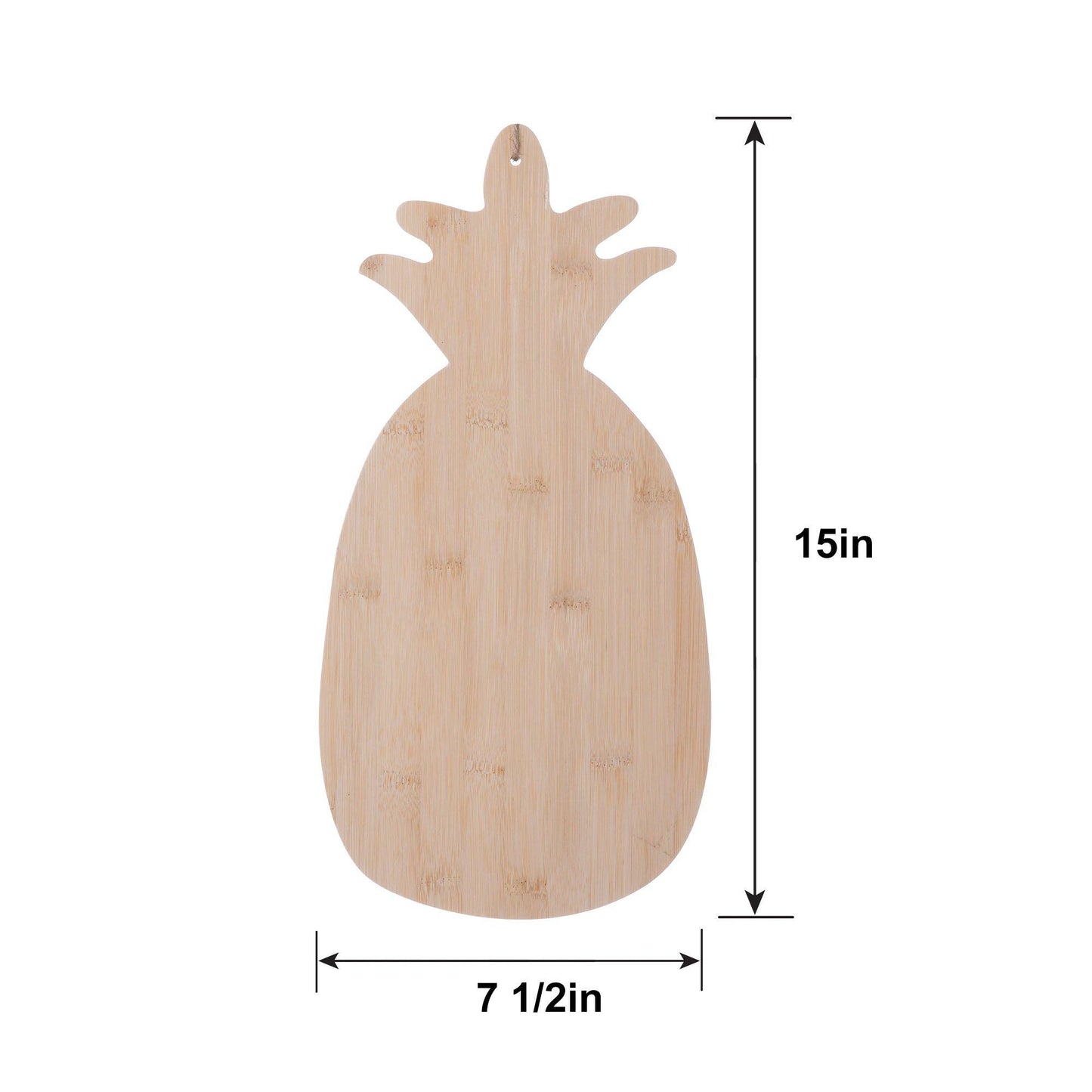 master-Pineapple-Shaped Bamboo Platter, 7.5in x 15in - Pool Party-956378