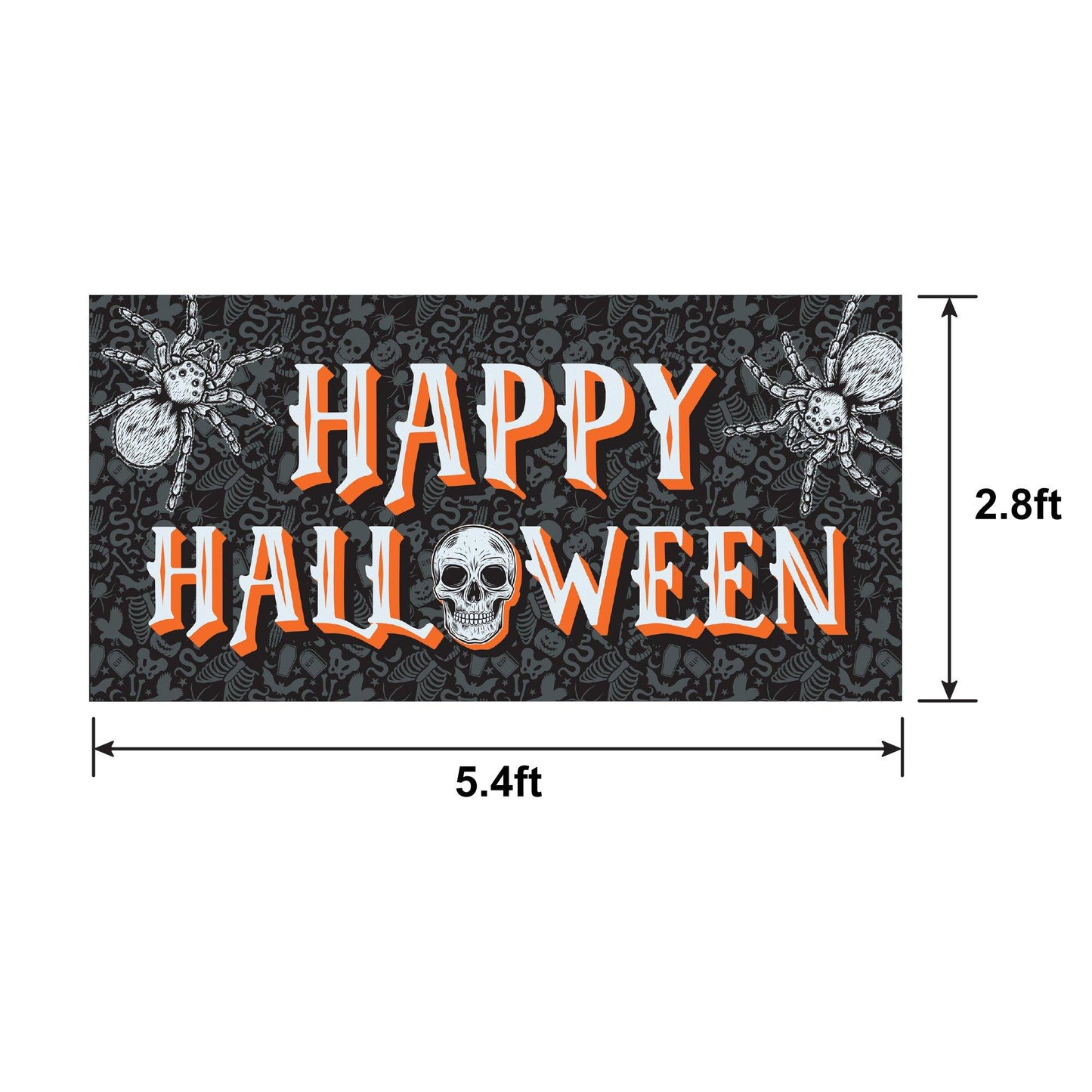 master-Wicked Hauntings Plastic Horizontal Banner, 5.4ft x 2.8ft-964363