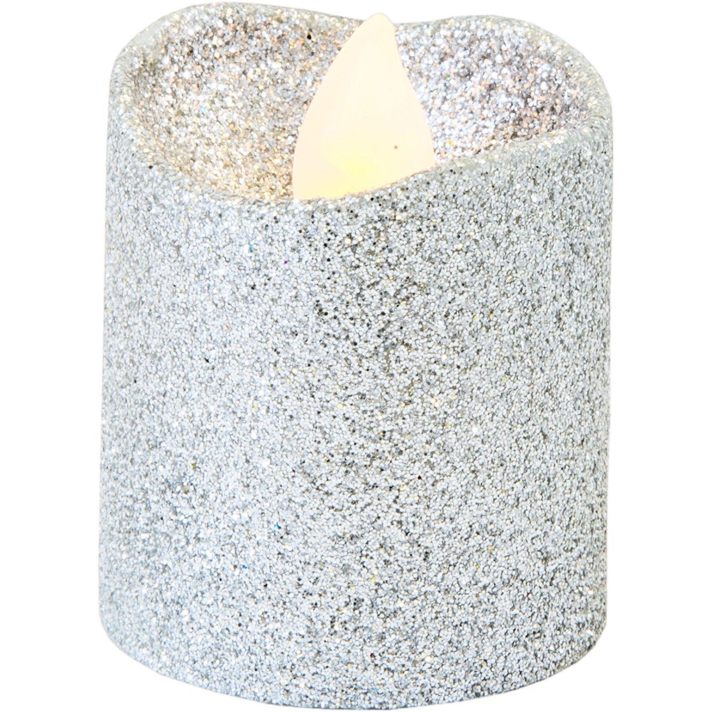 variant-Glitter Silver Votive Flameless LED Candles 6ct-680984