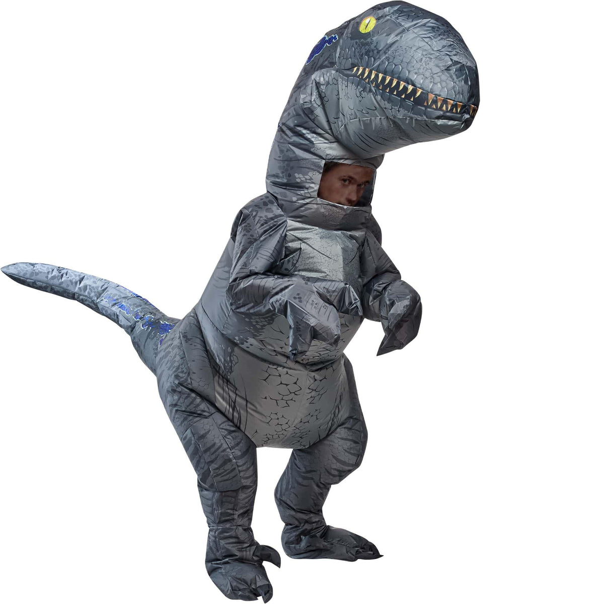 Adult Blue Velociraptor Inflatable Costume - Jurassic World - Costume ...