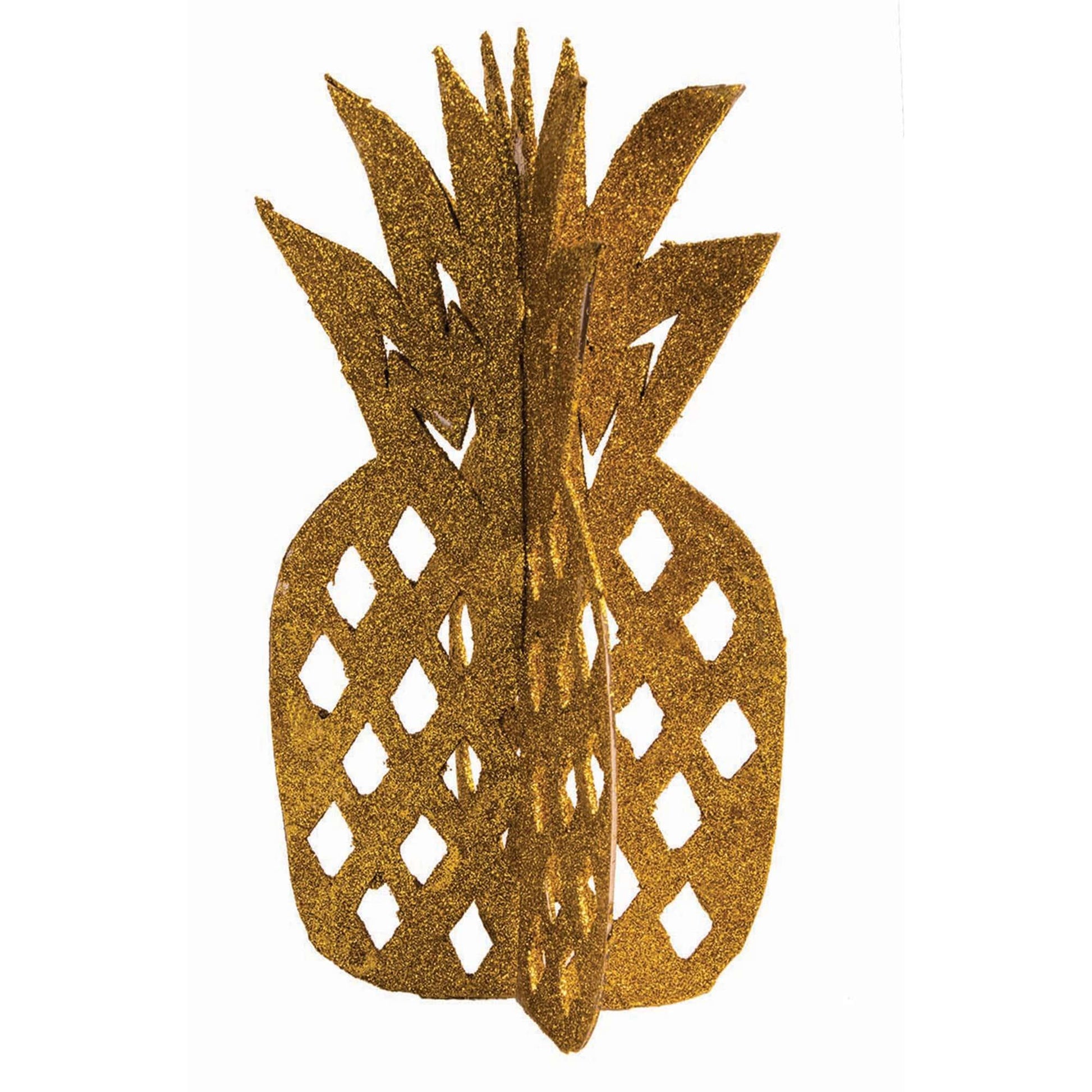 Luau Luxe Glitter Pineapple Table Decor