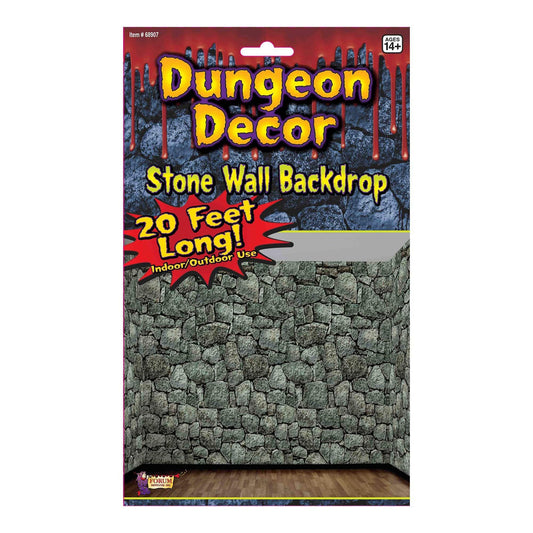 20 Foot Dungeon Stone Wall Backdrop Decoration
