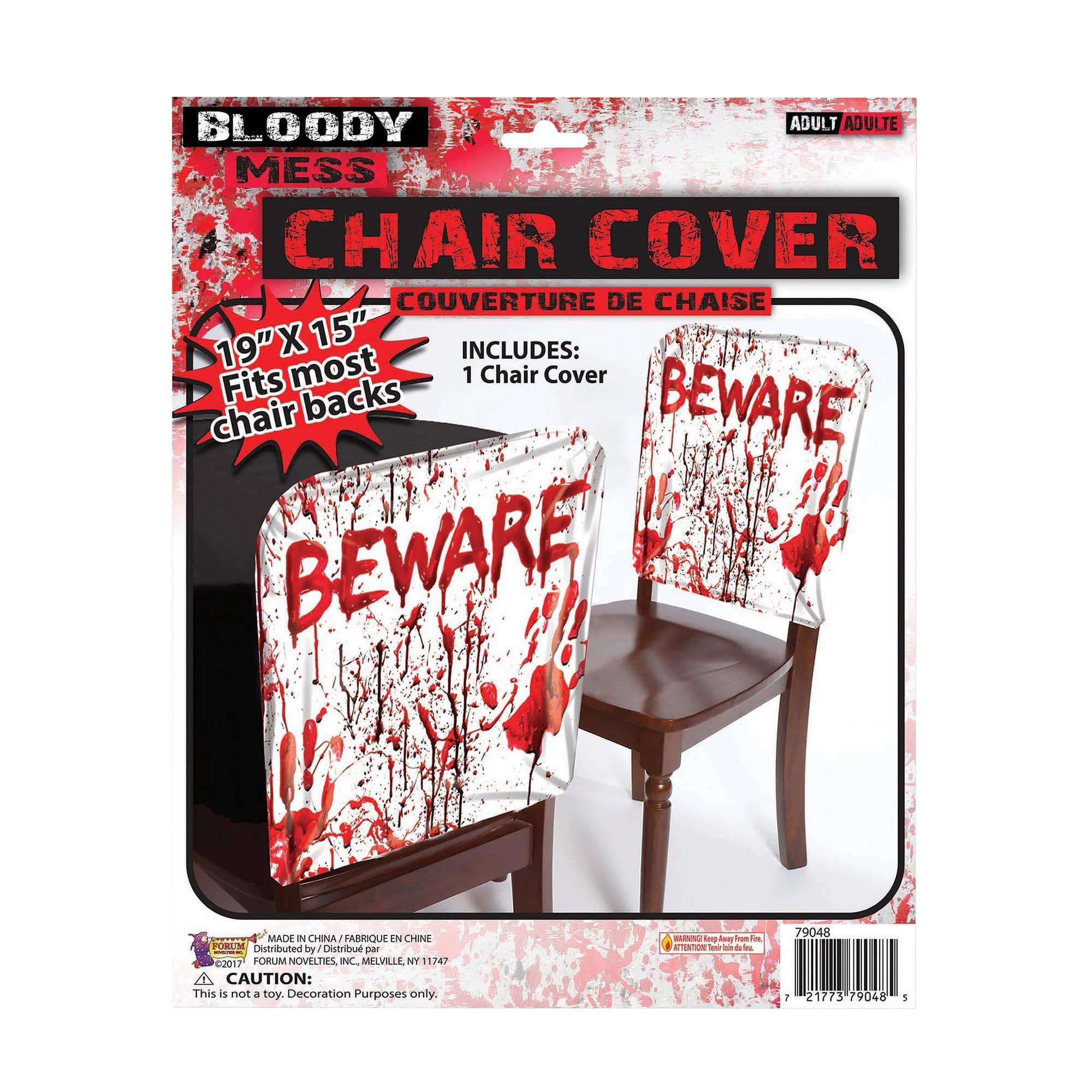 19-inch Bloody Mess Beware Chair Cover - Decorations | Party City