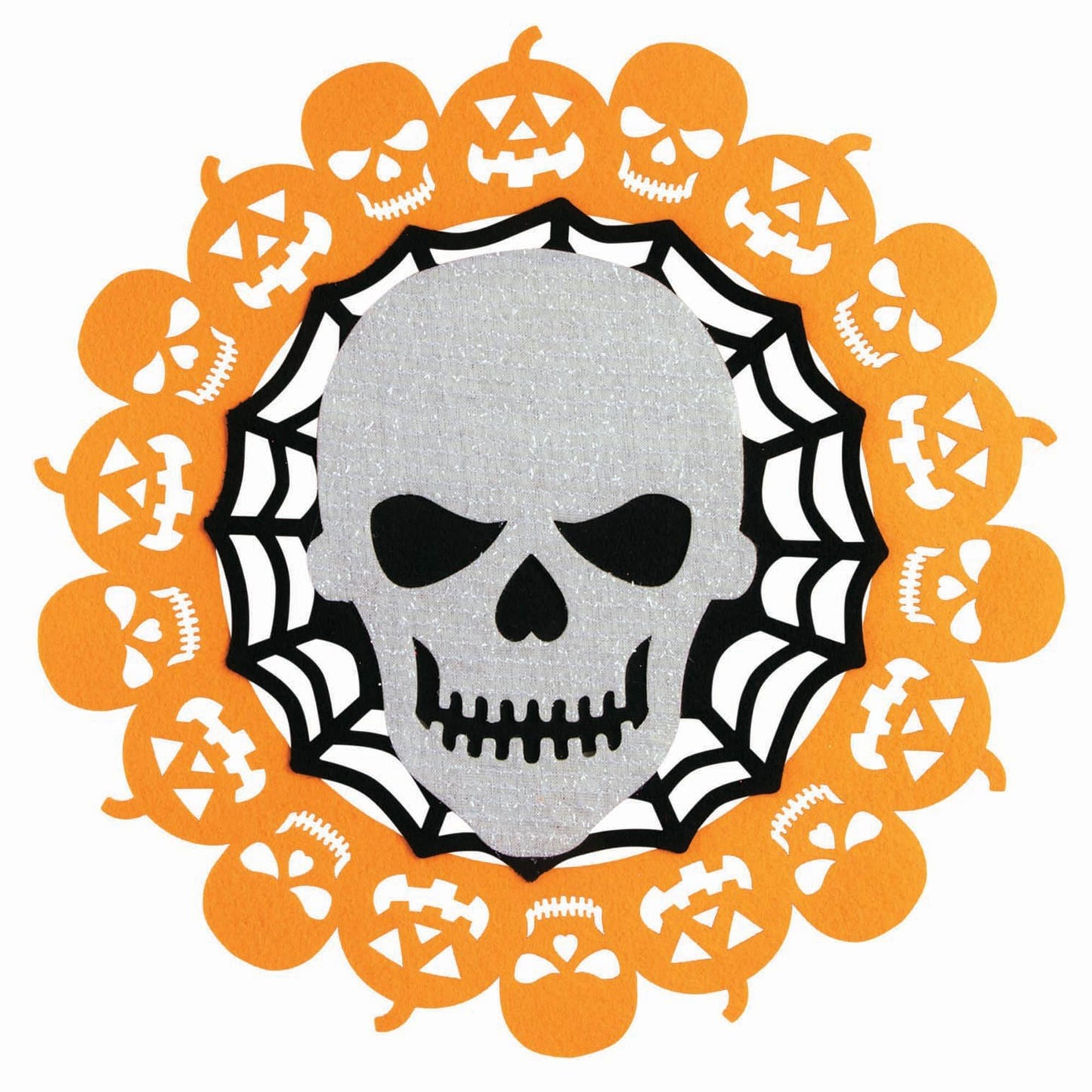 master-15-inch Skull and Jack-o-Lantern Decoration-1012525