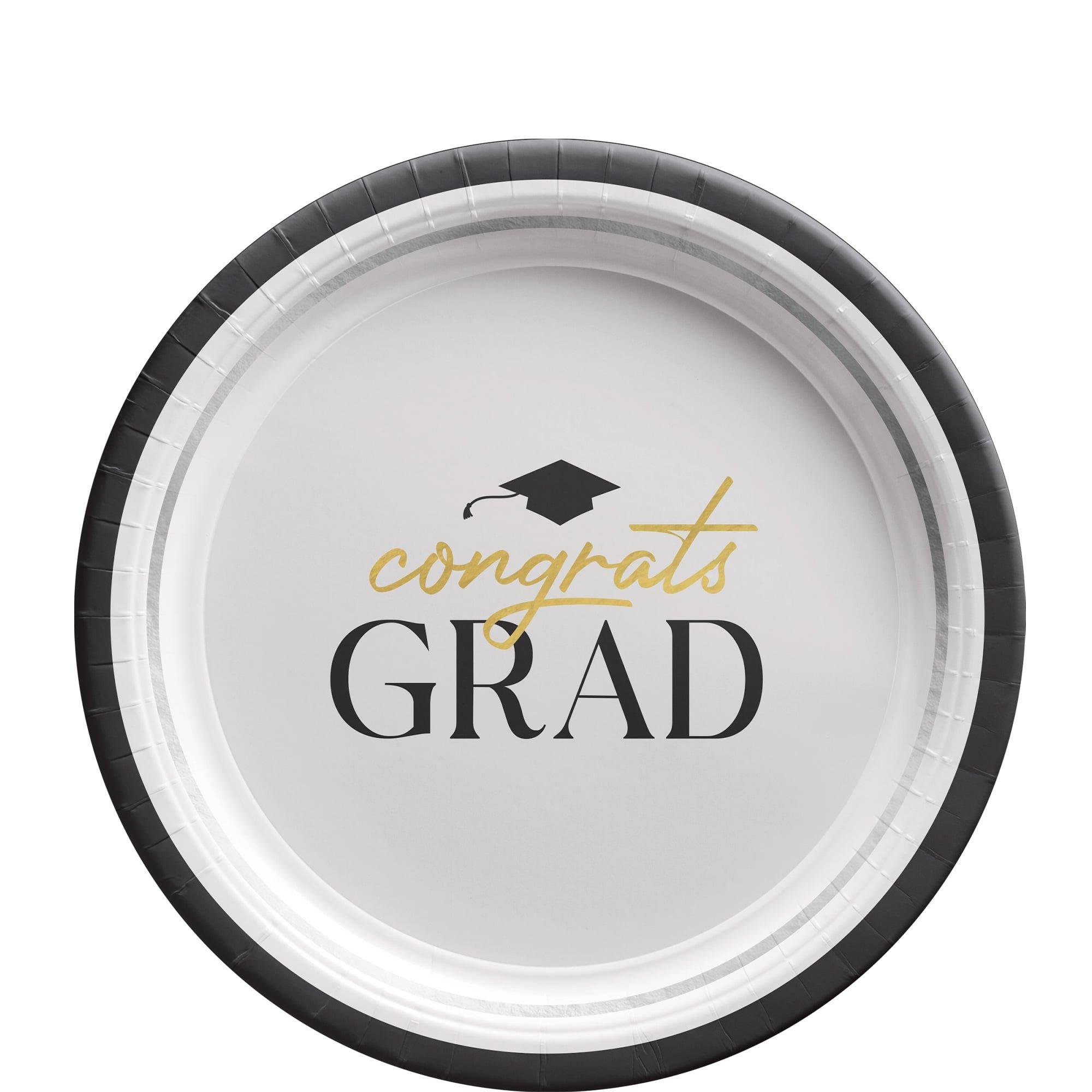 Grad Plate Classic Grad Lunch Plate, 8ct - Graduation | Party City