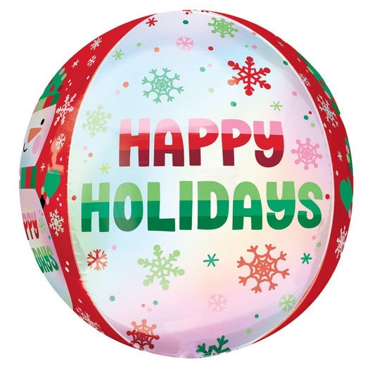 Shimmering Snowman Orbz® Foil Balloon, 15in