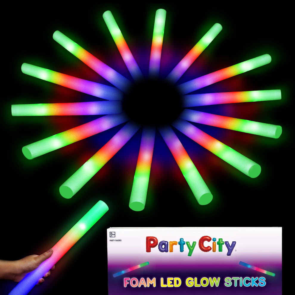 Palitos Led Party City LED Foam Light Up Glow Sticks - 36pk - Shop Online | Party City