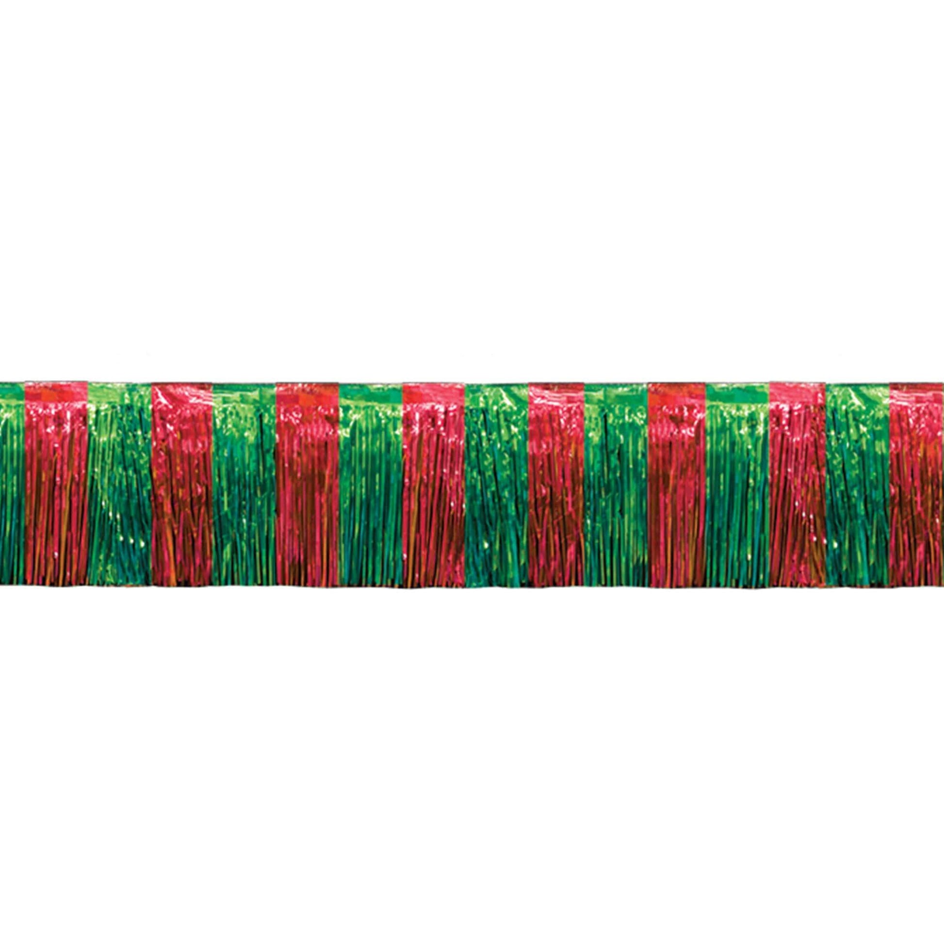 Tinsel Fringe Garland-Red & Green
