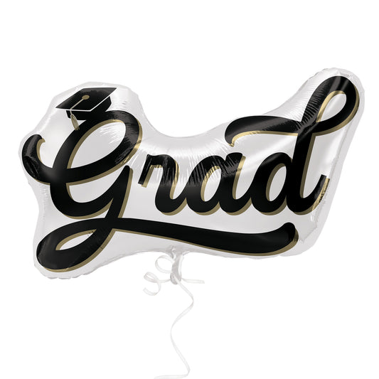 Grad Script Foil Balloon, 30in