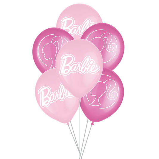 Barbie Party Latex Balloon, 6ct