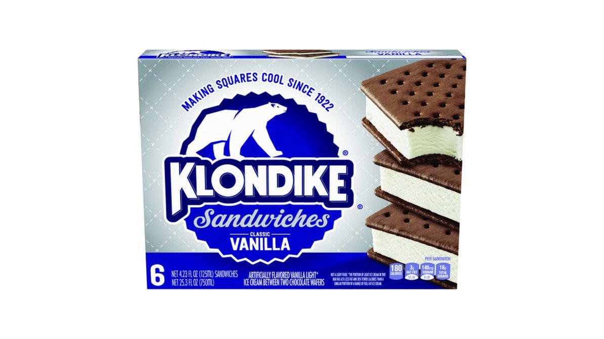Klondike Ice Cream Sandwich Classic Vanilla (4.23 oz x 6 ct)