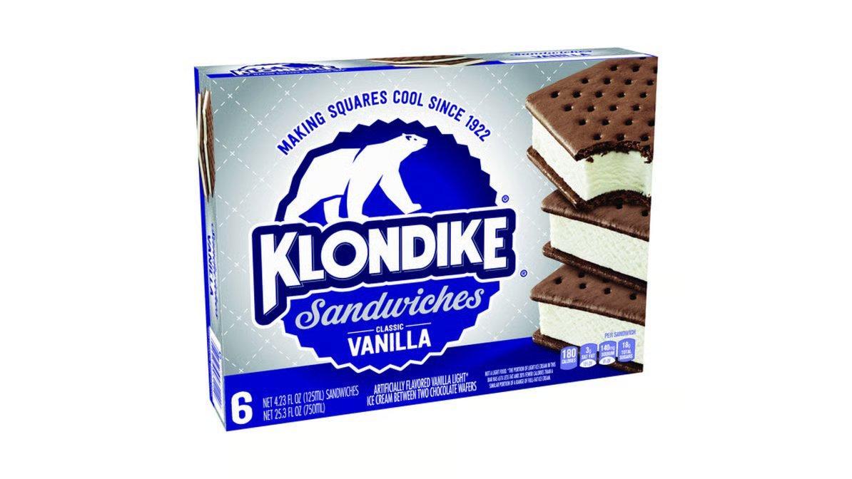 Klondike Ice Cream Sandwich Classic Vanilla (4.23 oz x 6 ct)