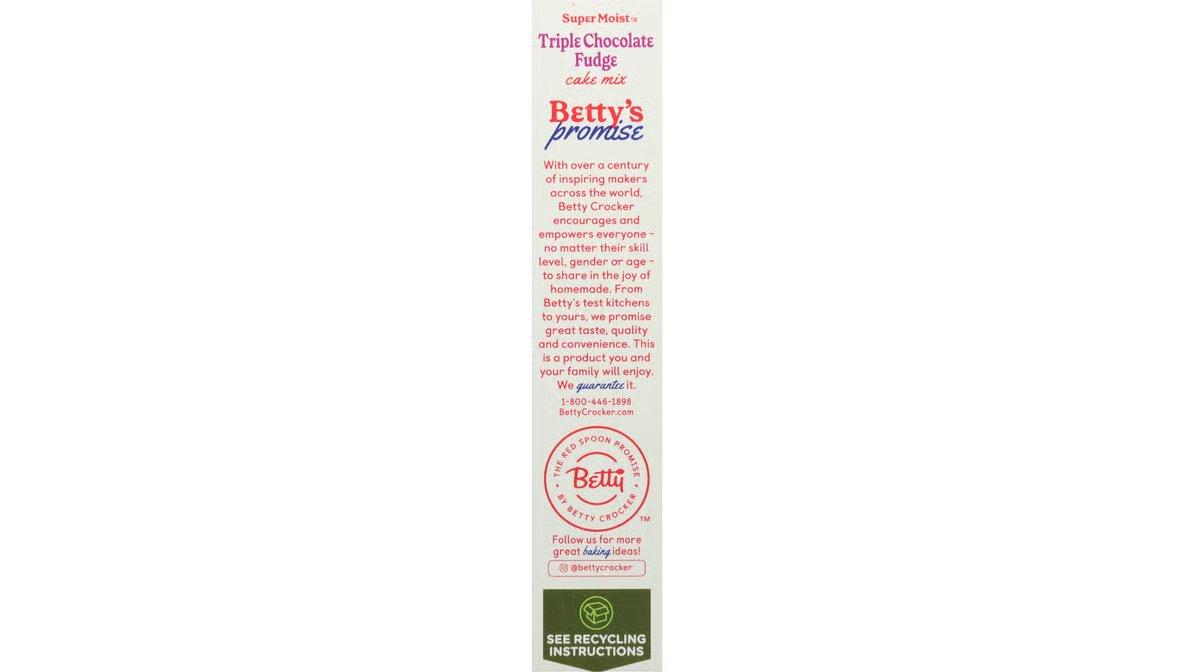 Betty Crocker Delights Super Moist Triple Chocolate Fudge Cake Mix (13.25 oz)
