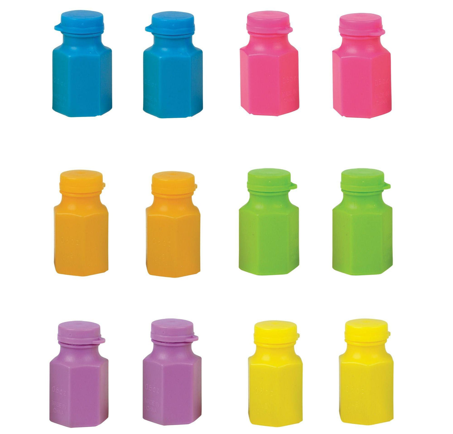 master-Colorful Mini Bubble Bottles – 12ct Party Favors-172814
