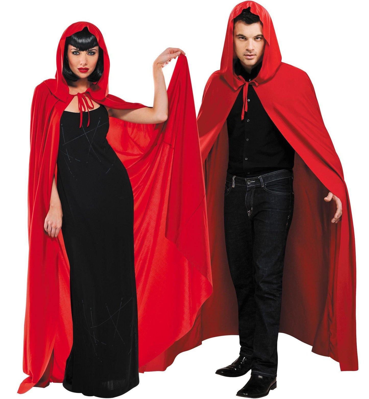 master-Adult Red Hooded Cape-176164