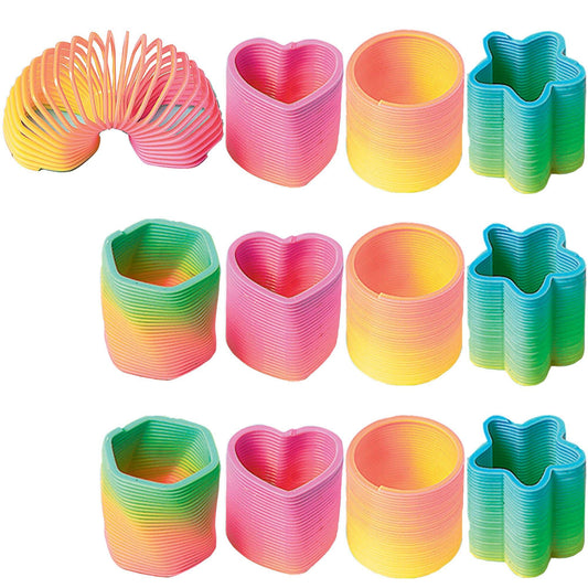 Assorted Springs 12ct – Colorful Heart, Star & Circle Spring Party Favors