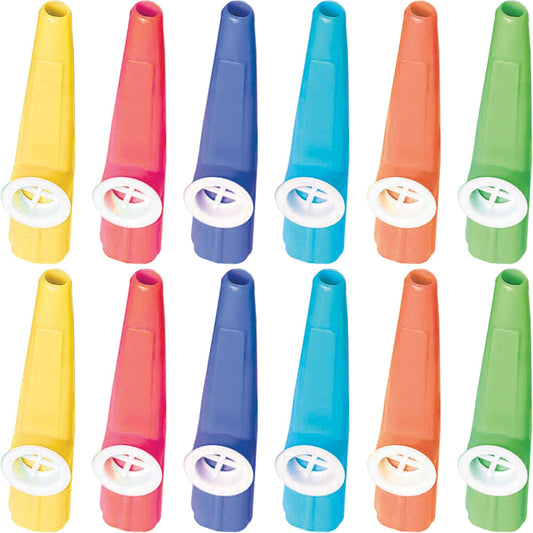 Kazoos 12ct – Colorful Plastic Kazoos Party Favors