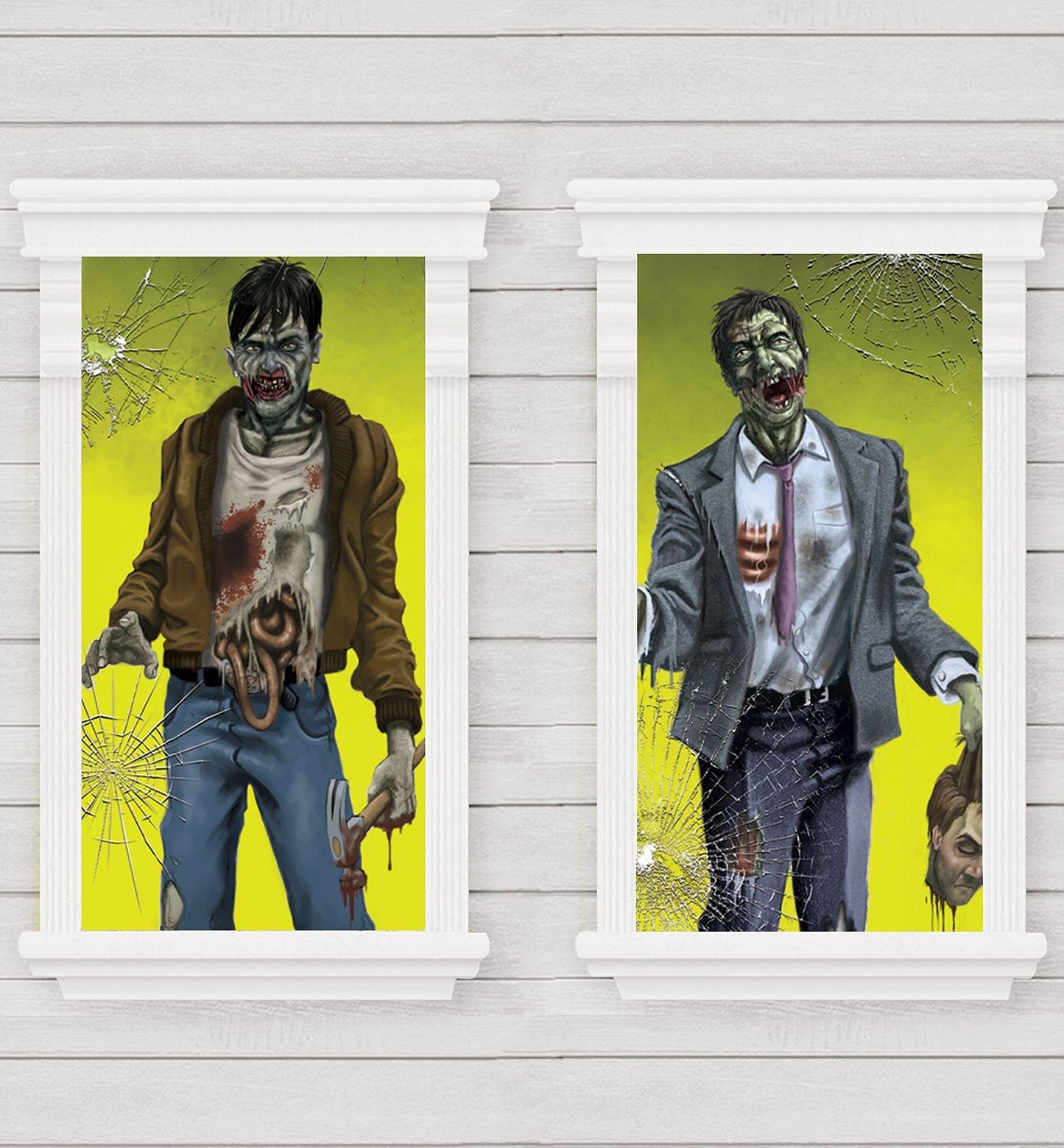 master-Killer Zombie Window Decorations 2ct-446750