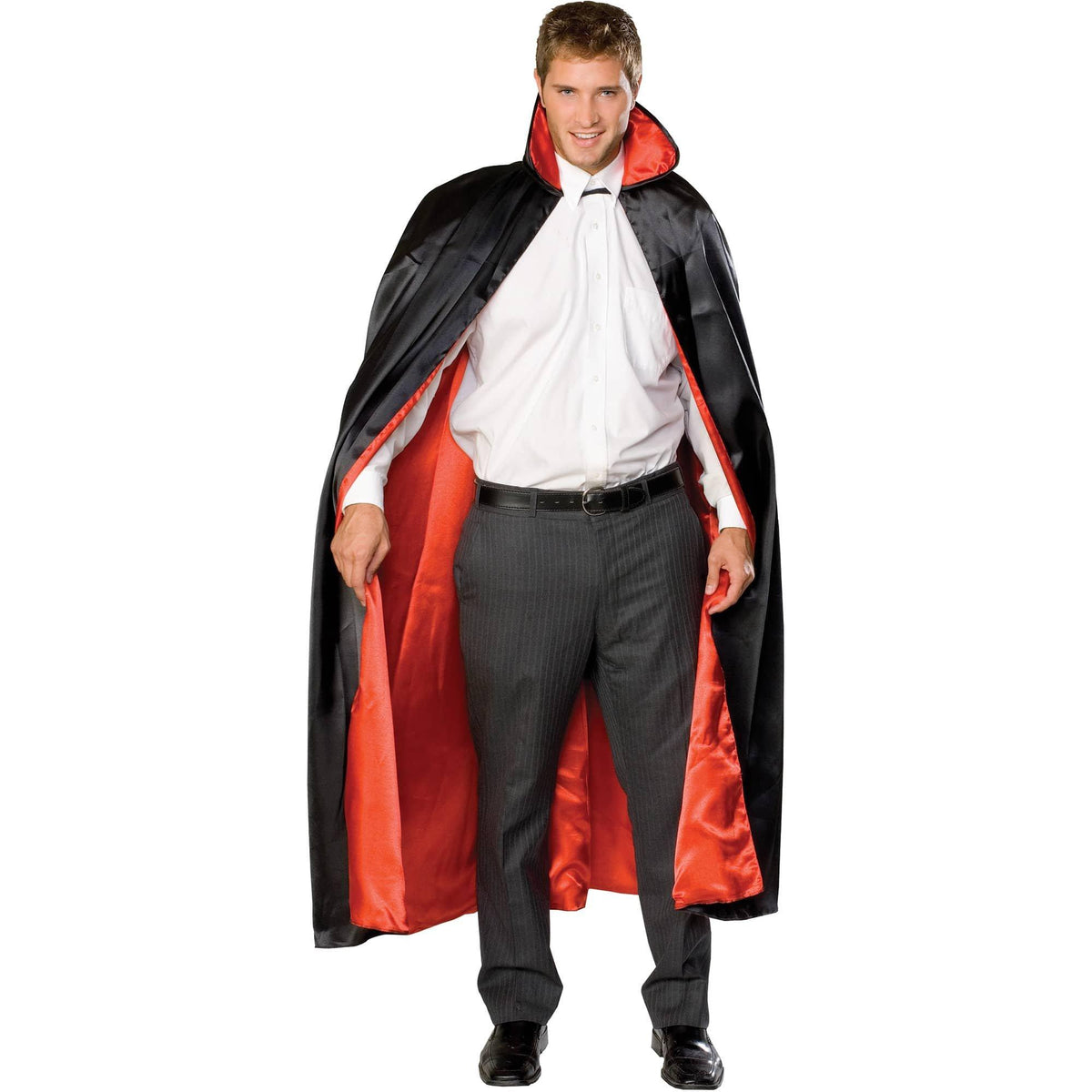 Long Black Cape With Red Lining - Costume Accessories | Party City