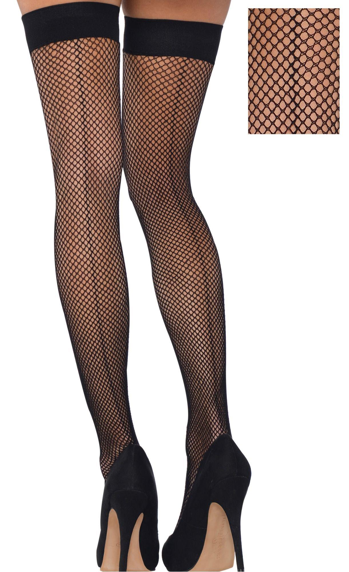 master-Adult Back Seam Fishnet Thigh-High Stockings-592099