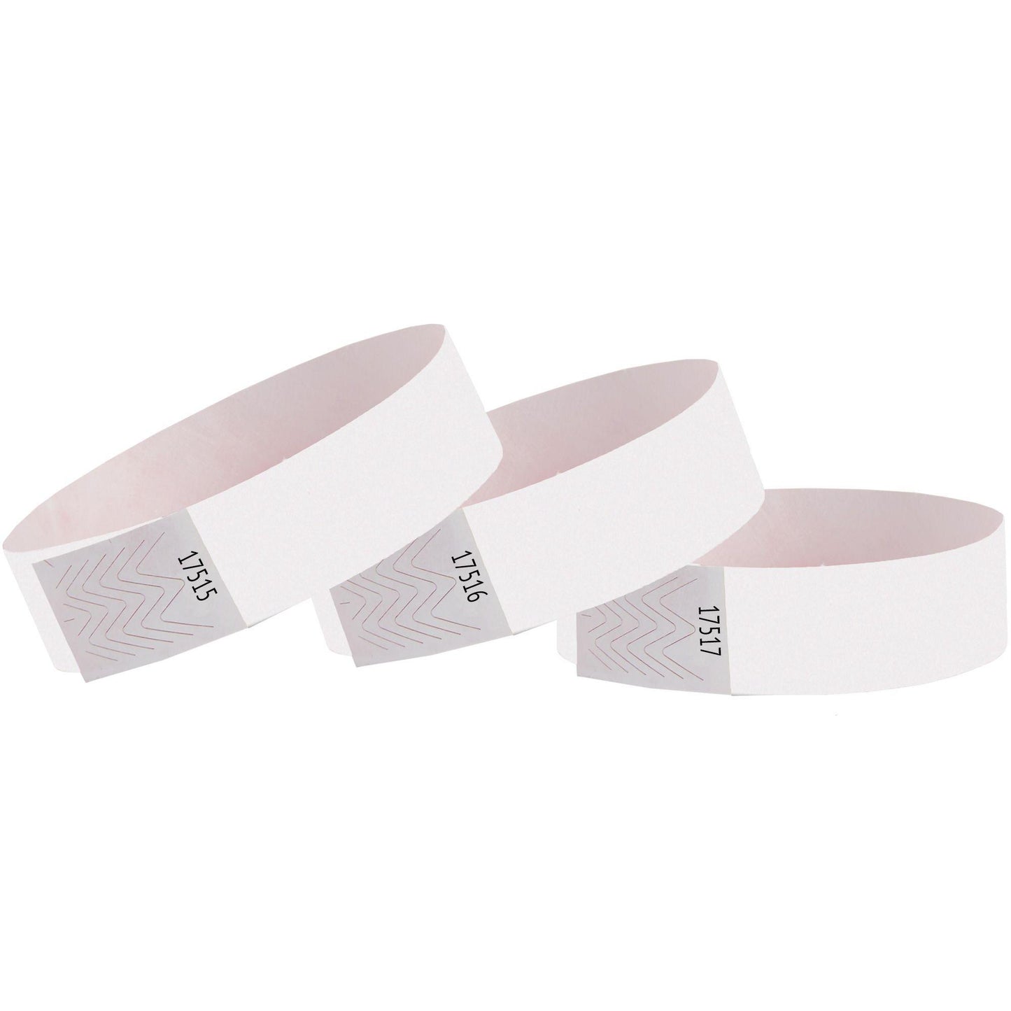 master-White Event Wristbands, 500ct – Tear-Resistant Paper Admission Bands-736112