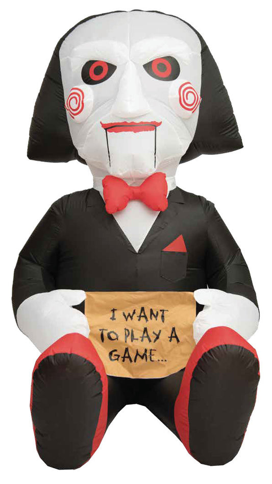 7 Foot Saw Billy Jigsaw Light Up Halloween Inflatable Lawn Decoration