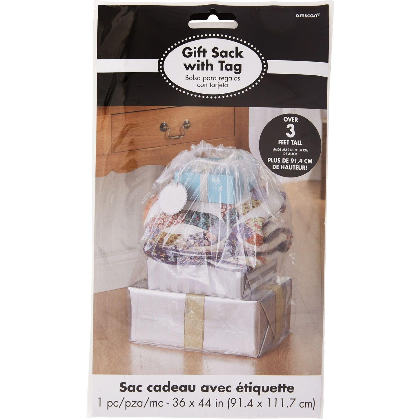 master-Clear White Polka Dot Gift Sack-823595