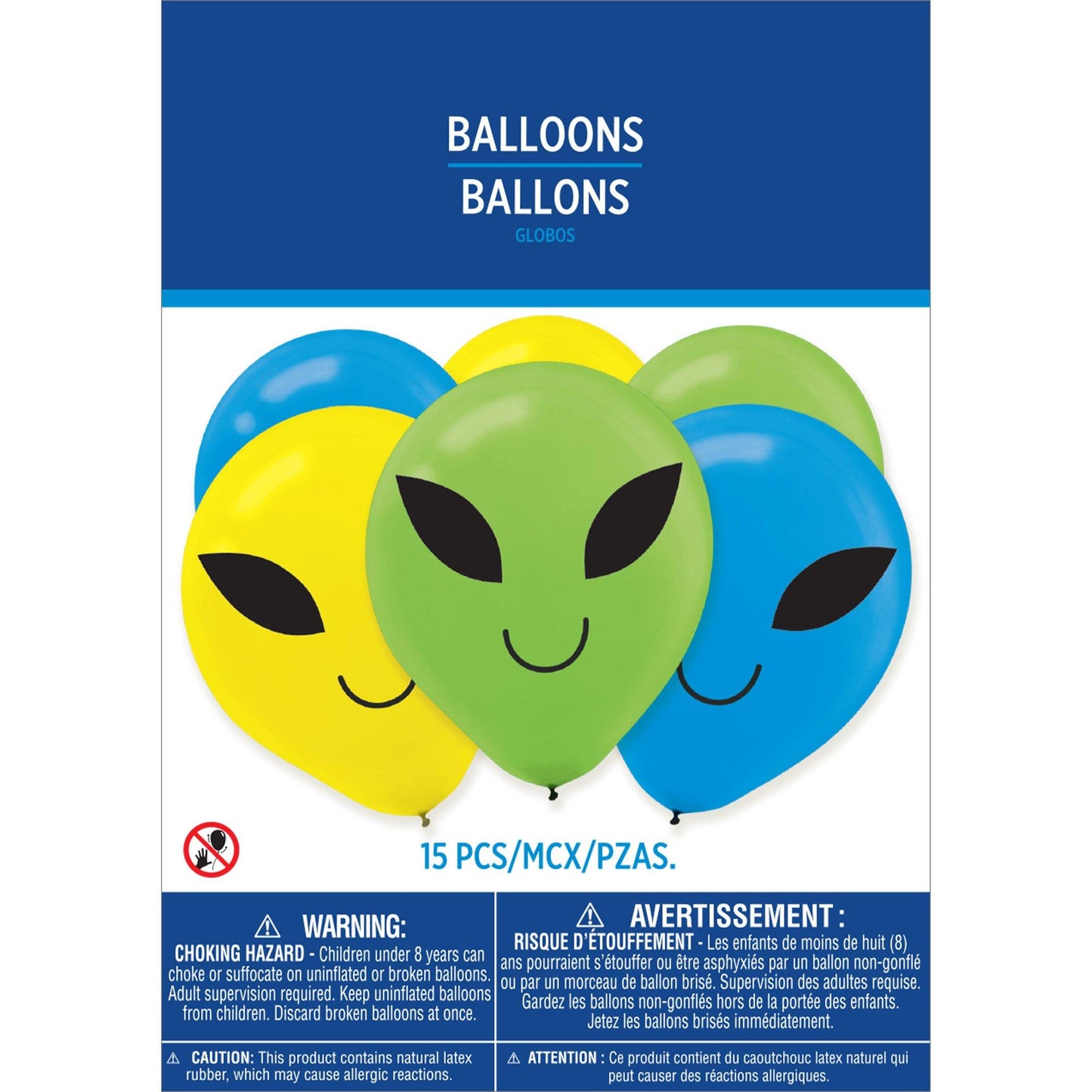master-15ct, Blast Off Alien Balloons-840590