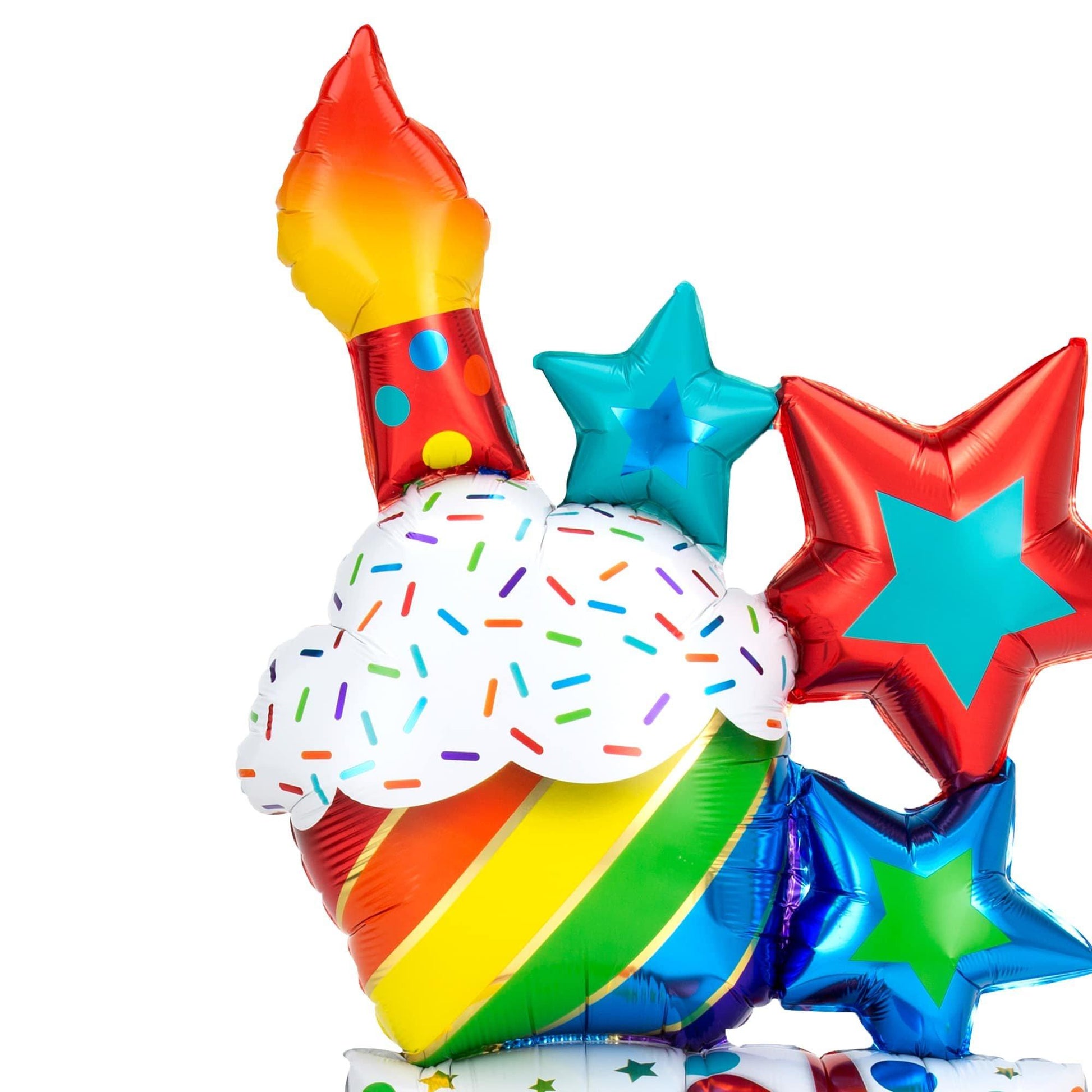 AirLoonz® Stacked Birthday Icons Balloon, 55in