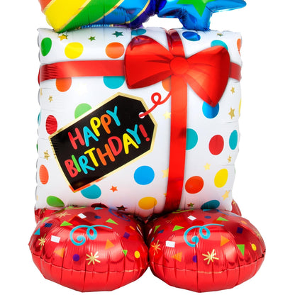 AirLoonz® Stacked Birthday Icons Balloon, 55in