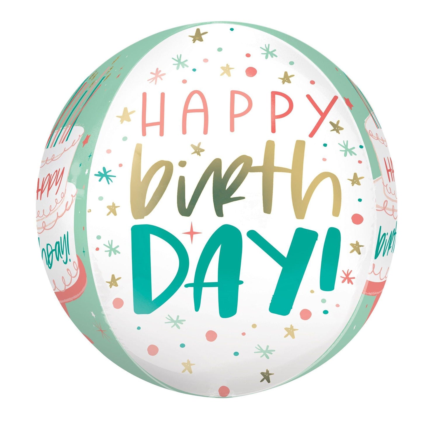 master-Happy Cake Day Birthday Balloon, 16in - Orbz®-912830