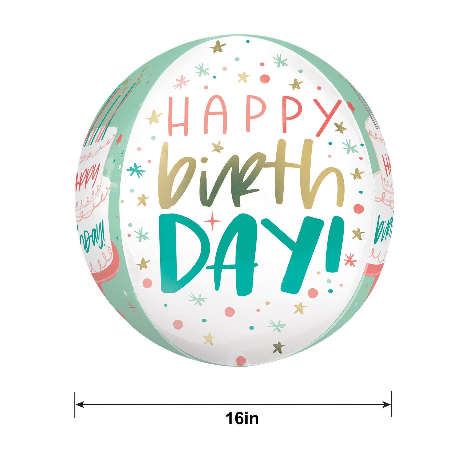 Happy Cake Day Birthday Balloon, 16in - Orbz®