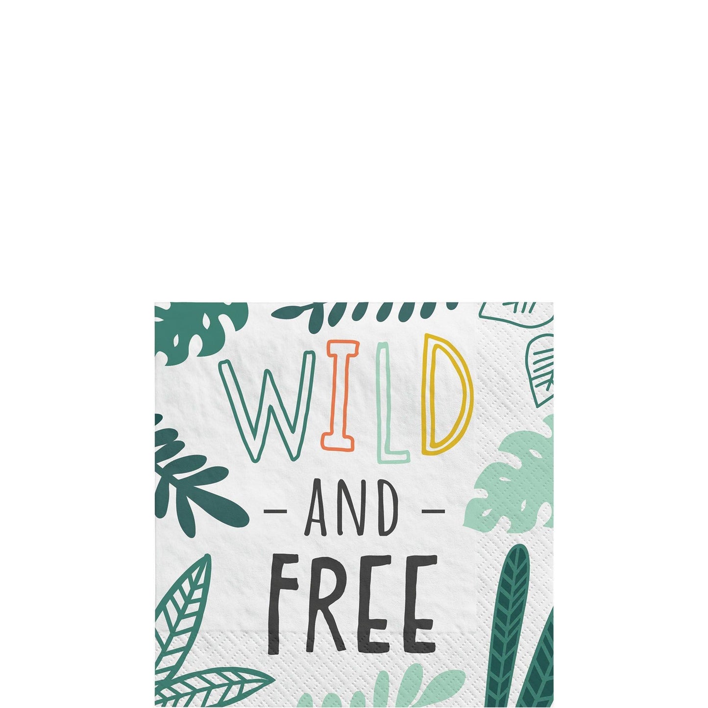 master-Get Wild Jungle Paper Beverage Napkins, 5in, 16ct-913017