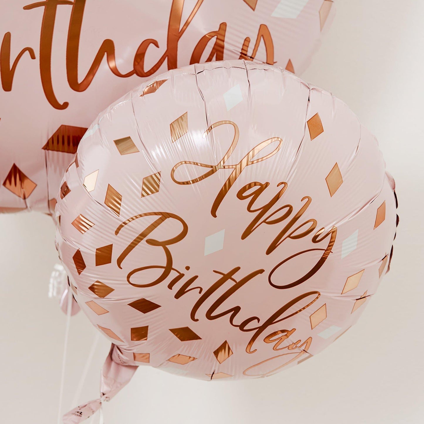 master-Metallic Blush Happy Birthday Foil Balloon, 18in-919604