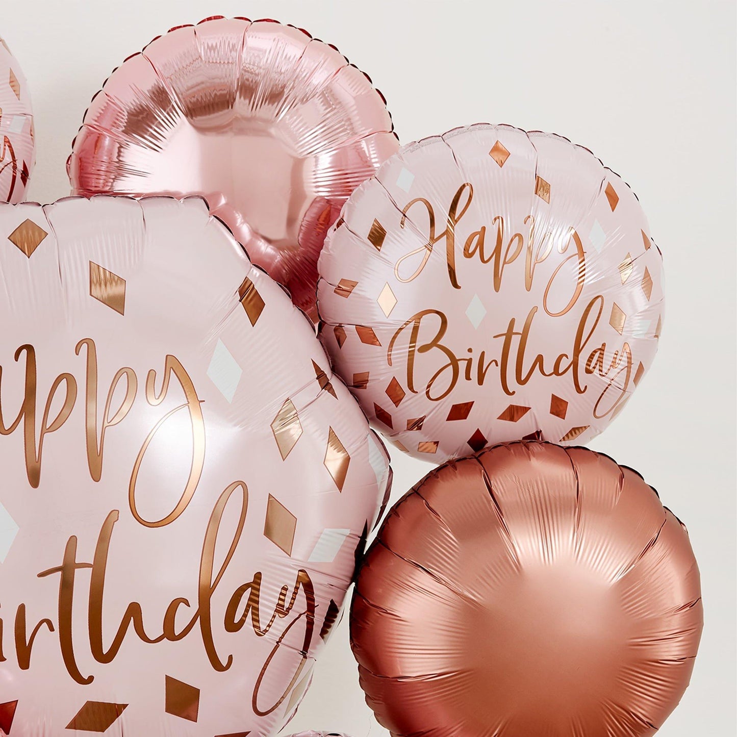 master-Metallic Blush Happy Birthday Foil Balloon, 18in-919604