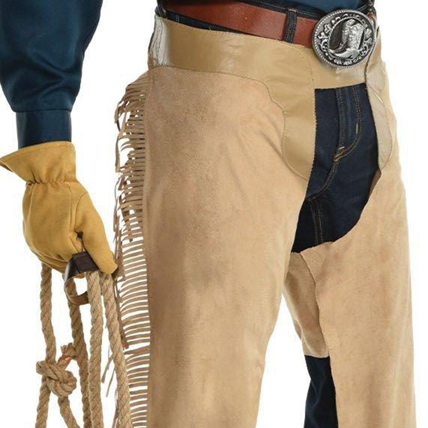master-Beige Western Leather Chaps-921380