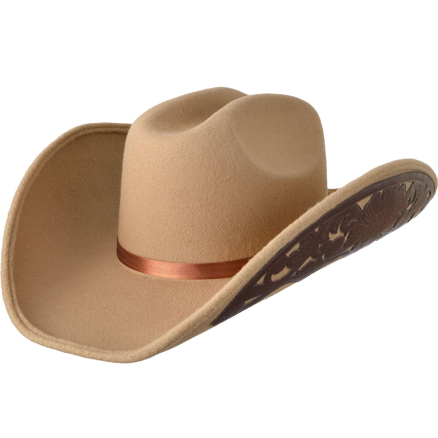 master-Oversized Debossed Cowgirl Hat-921493