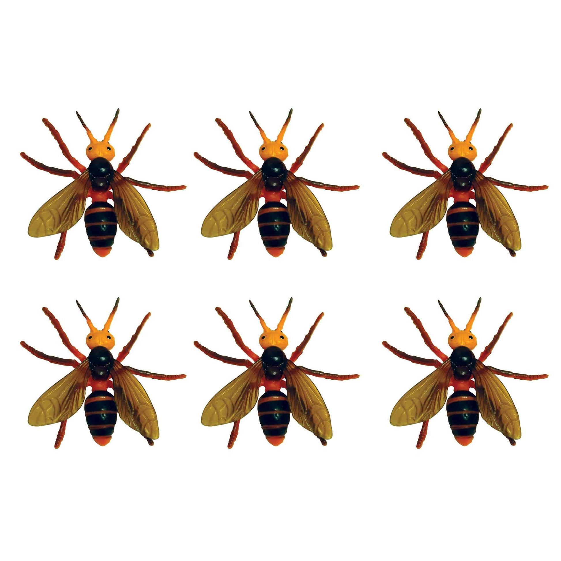 Plastic Murder Hornets, 1.5in x 2in, 6ct