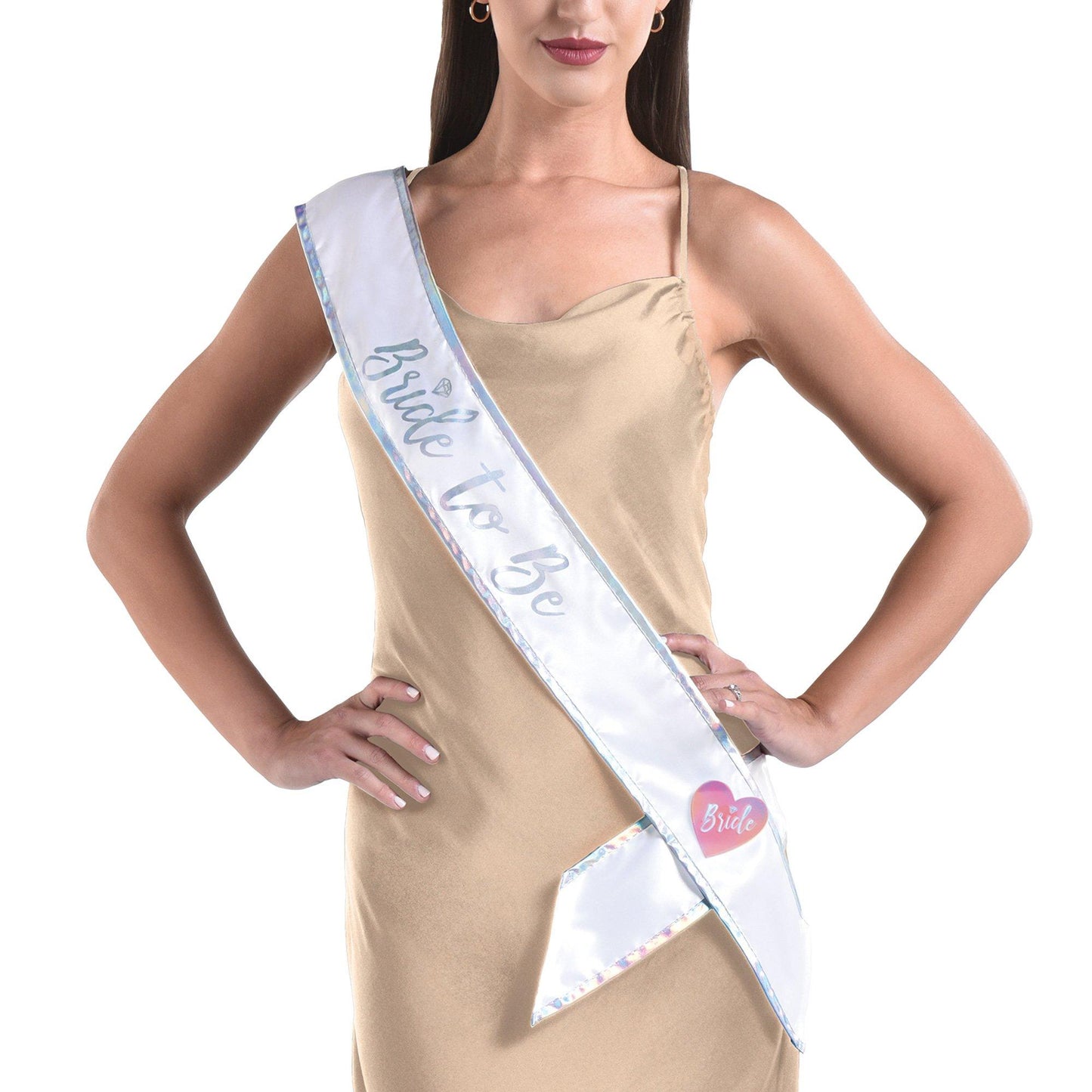 master-Bride to Be Sash and Heart Pin, 38in, 2pc-938517