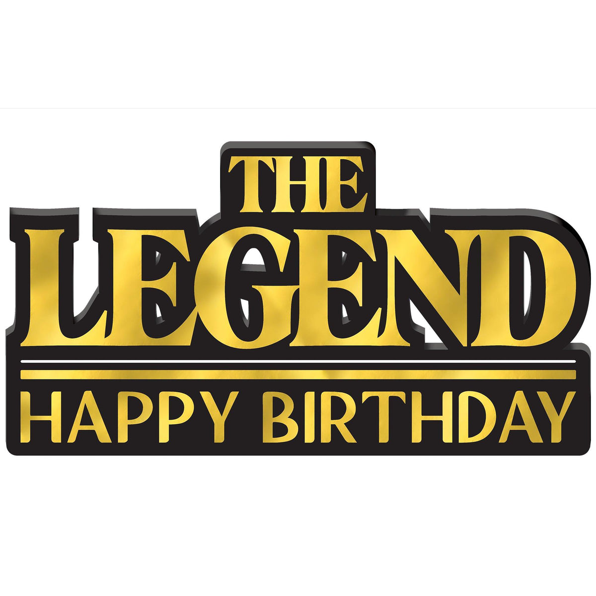 master-Black & Metallic Gold The Legend Happy Birthday MDF Standing Sign, 13.5in x 5.6in - Better With Age-943121