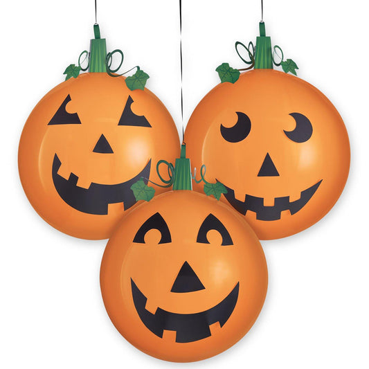 3ct, 24in, Halloween Jack-o’-Lantern Latex Balloon Kit