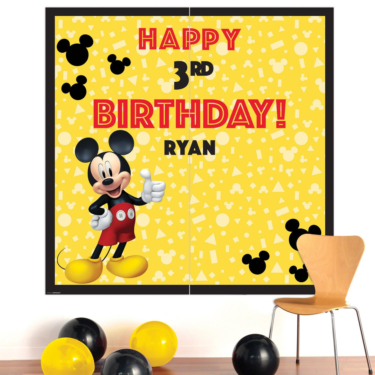 master- Customizable Mickey Mouse Forever Paper Scene Setter, 5.4ft x 5.4ft-946811