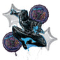 master-Black Panther Foil Balloon Bouquet, 5pc-948890