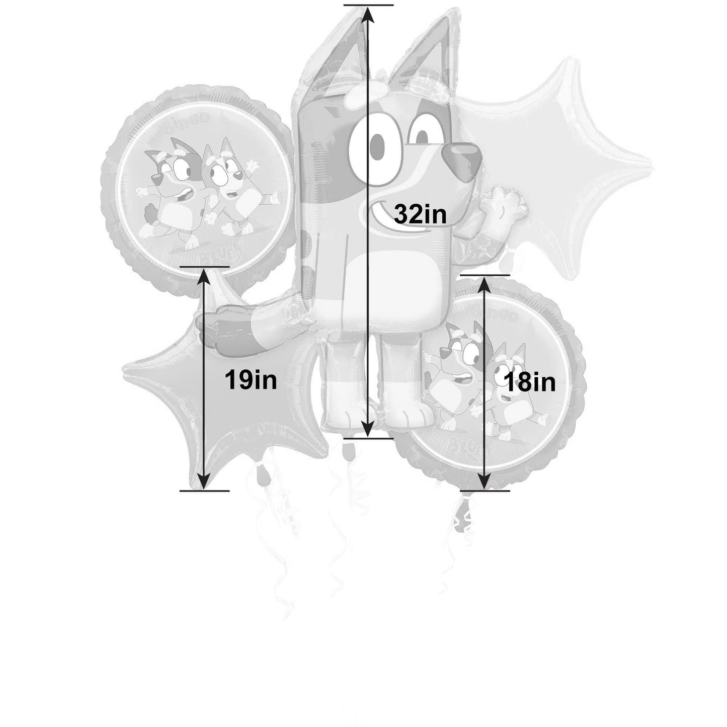 master-Bluey Foil Balloon Bouquet, 5pc-948954