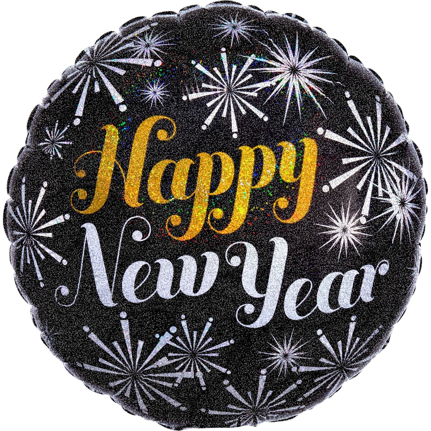 master-Prismatic Happy New Year Foil Balloon, 18in - New Year Pizzazz-949672