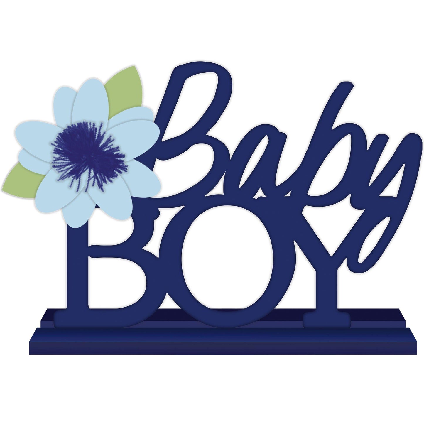 master-Baby Boy Baby in Bloom Baby Shower MDF Standing Sign, 11in x 8.5in-951180