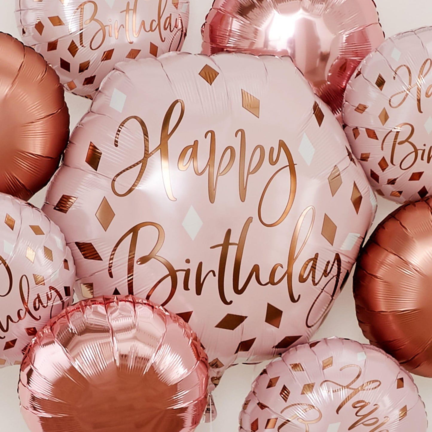 master-Premium Blush Birthday Foil Balloon Bouquet, 7pc-951442